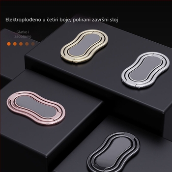 Stalak za stolni telefon/tablet s preklopnim dizajnom, 360° okret, dvostruko prstenasto držanje, legirani materijal, univerzalno za iPad