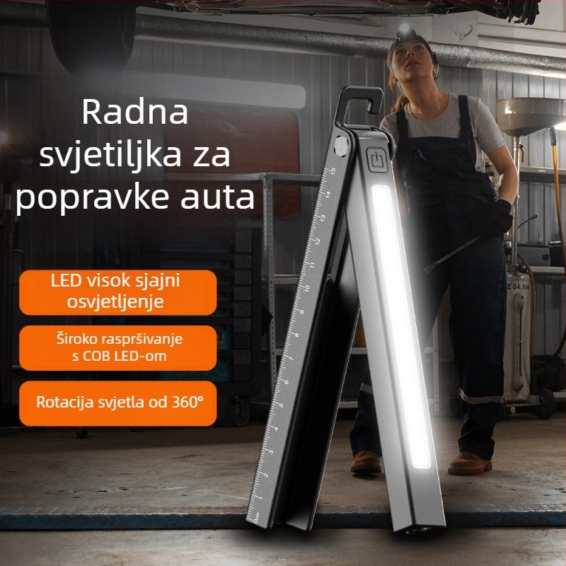LED svjetiljka u obliku kemijske olovke, punjiva, magnetska, otporna na padove, za kampiranje i provjeru vozila (3W, 120lm, 400mAh, Type-C punjenje)