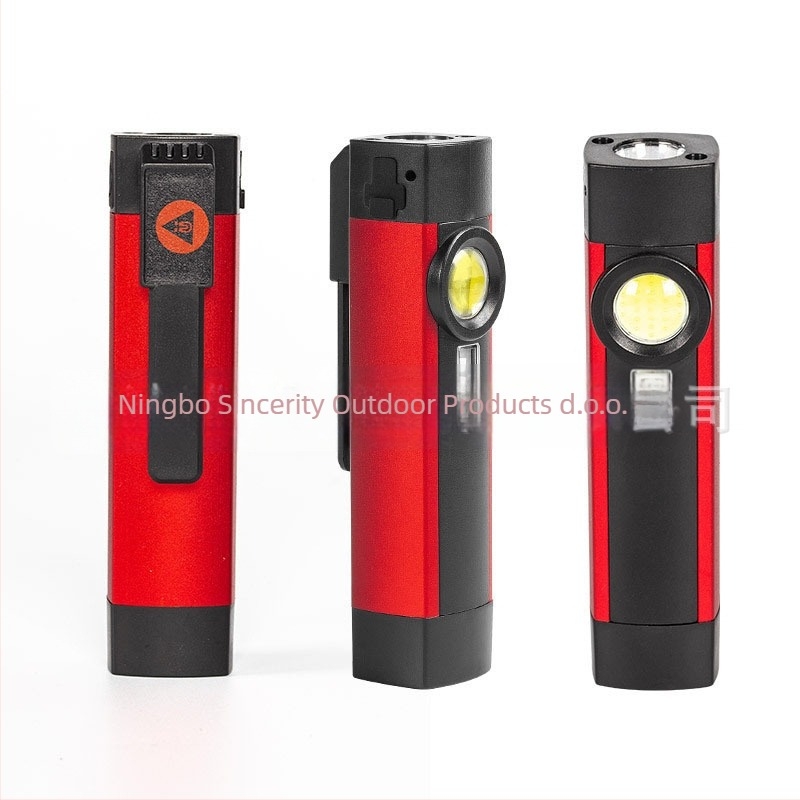 COB radno svjetlo, USB punjivo, s klipom za olovku, LED 10W, baterija 1200mAh, magnetski držač za auto