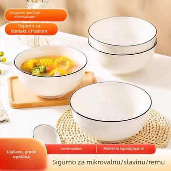 Okrugla keramička zdjela, jedinstven uzorak, podglazurna završna obrada, moderni minimalistički stil