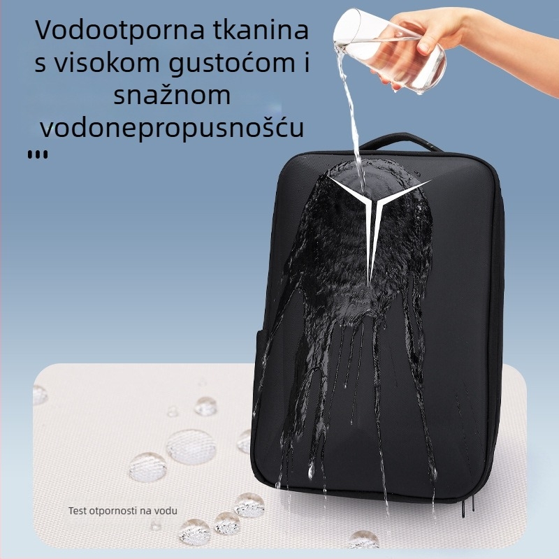 Ruksak za prijenosno računalo, Unisex, Vodootporan, PVC materijal, Remeni s zračnim jastukom, Kapacitet 20–35 L