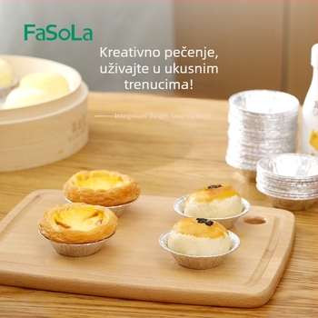 FaSoLa Jednokratne posude od aluminijske folije za tartlete s jajima i mafine, neprijanjajuće, alati za pečenje