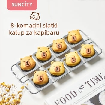 Pravokutna kalupa za kolače s likom crtanog medvjeda, japanski stil