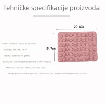 Silikinska forma za pečenje s nepravilnim oblikom za QQ slatkiše i kolače, prehrambena kvaliteta silikona