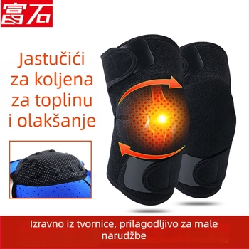 Koljenasti jastučići s turmalinom, autozagrijavanje i magnetsko, infracrveno zagrijavanje, Okcloth diving materijal, 150–200 g