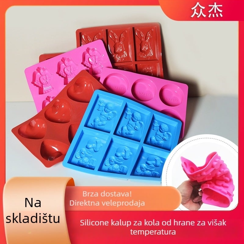 Silikonska kalupa za kolače – kvadratnog oblika, sigurnost hrane, otporna na visoke temperature, jednostavno otpuštanje.