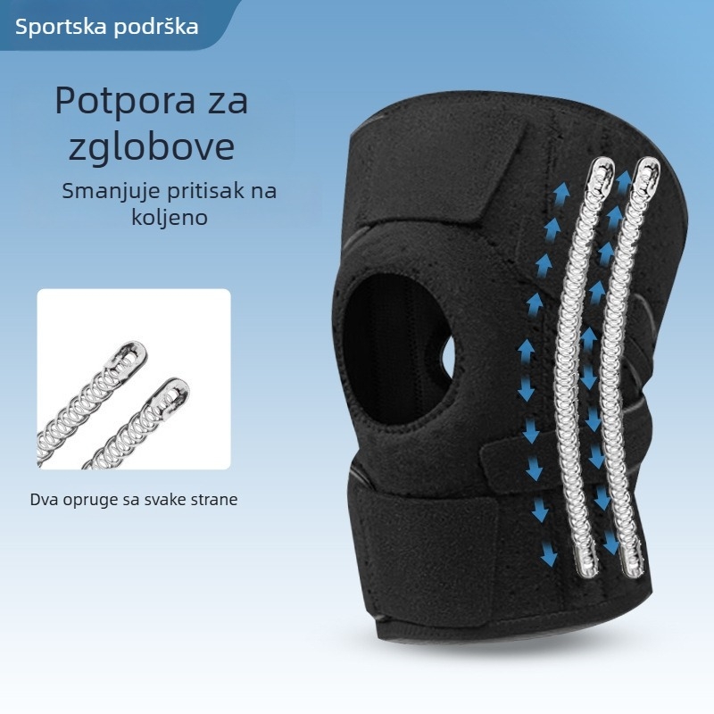 Jesenski i zimski koljeni štitnici s kompresijskim trakama – za košarku, biciklizam, trčanje i planinarenje, zaštita koljena, materijal: diving materijal