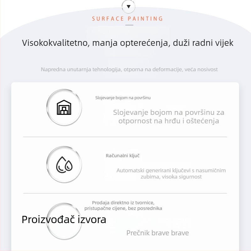 Sigurnosni katanac Type E | Materijal: željezo; Marka: THEMIS; Namjena: kućanstvo; Stil: moderni minimalizam