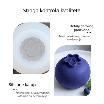 Lin Li Silikonska forma za tortu s mousseom od borovnica – nepravilnog oblika, silikon za hranu, teško se deformira