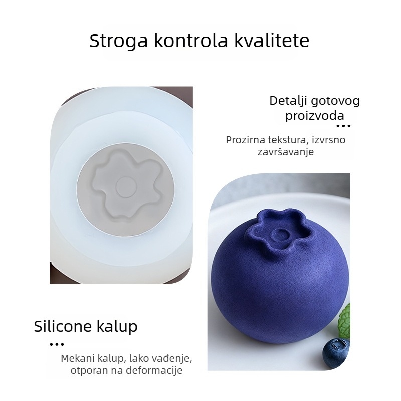Lin Li Silikonska forma za tortu s mousseom od borovnica – nepravilnog oblika, silikon za hranu, teško se deformira