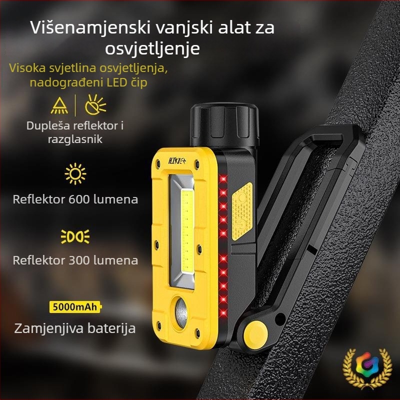LED magnetsko radno svjetlo za automobilsku popravku, punjivo, 10W, 3.7V