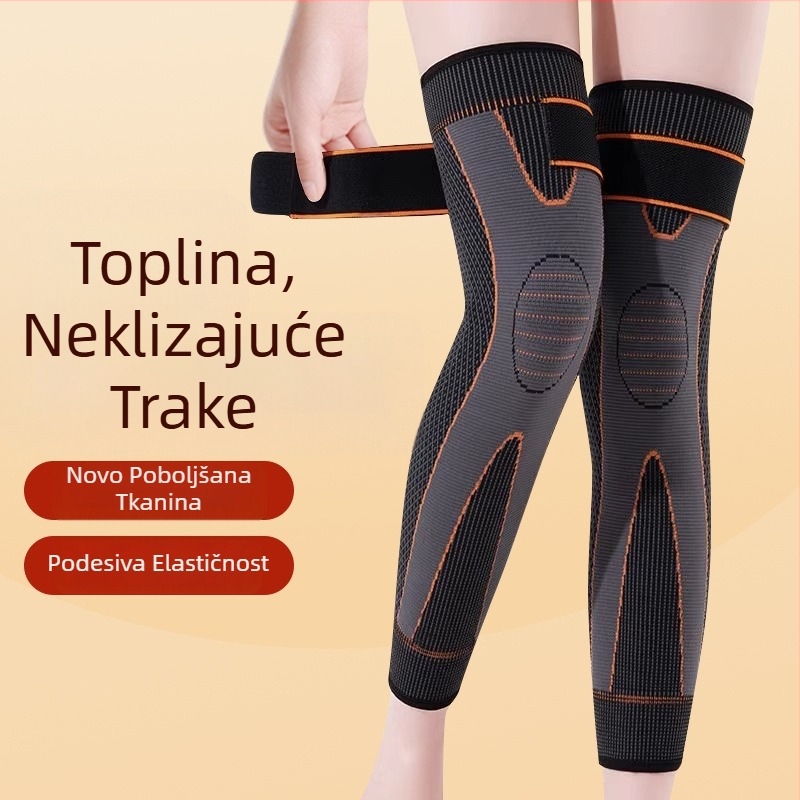 Topli koljeni štitnik s vezanjem i biljnim grijanjem za sportsku zaštitu koljena, za odrasle.
