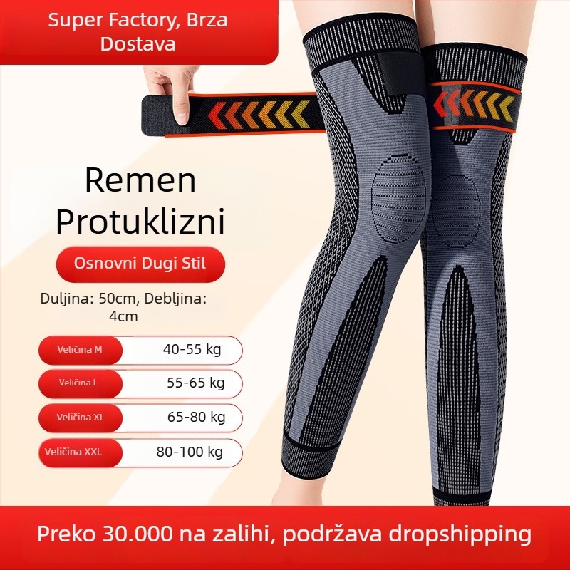Topli koljeni štitnik s vezanjem i biljnim grijanjem za sportsku zaštitu koljena, za odrasle.