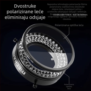 Lampica za osvjetljenje mikroskopa s prstenastim svjetlom – HD mikroskop, industrijske razine, LCD svjetlo, polarizacijsko prstenasto svjetlo, za popravak mobilnih telefona