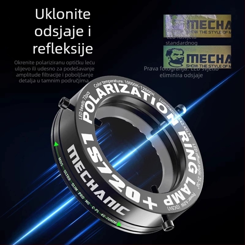 Lampica za osvjetljenje mikroskopa s prstenastim svjetlom – HD mikroskop, industrijske razine, LCD svjetlo, polarizacijsko prstenasto svjetlo, za popravak mobilnih telefona