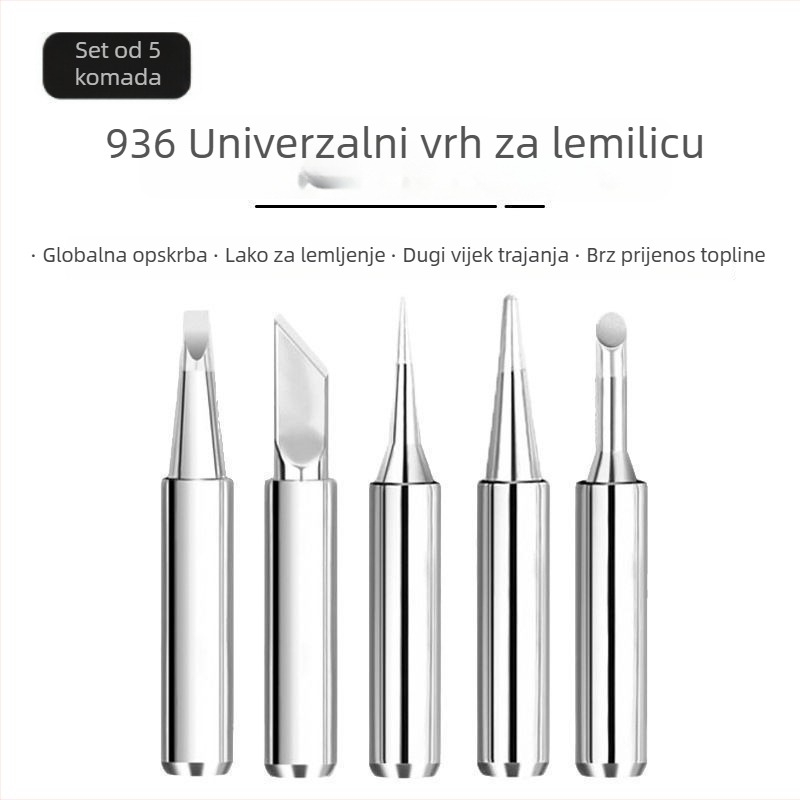Vrhovi za lemljenje 936, bez olova, D-tipa, univerzalni, konstantna temperatura