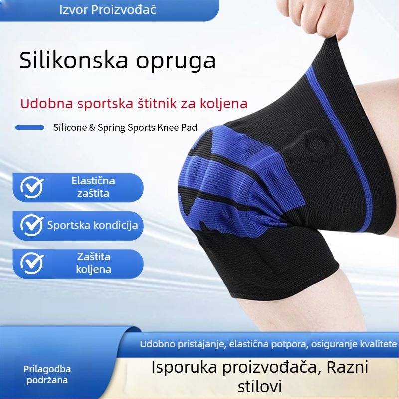 Štitnici za koljena sa silikonskom apsorpcijom udara i opružnom podrškom za vožnju biciklom, trčanje, košarku i planinarenje