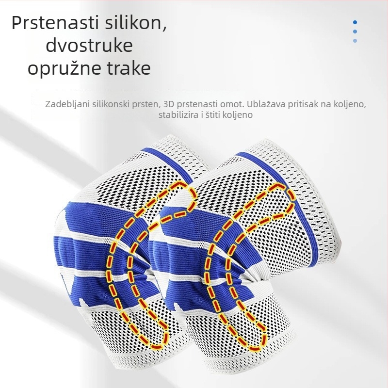 Štitnici za koljena sa silikonskom apsorpcijom udara i opružnom podrškom za vožnju biciklom, trčanje, košarku i planinarenje