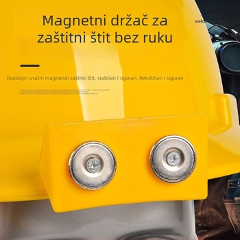 Magnetska maska za zavarivanje s nosačem za glavu i preklopnim držačem – dodatak