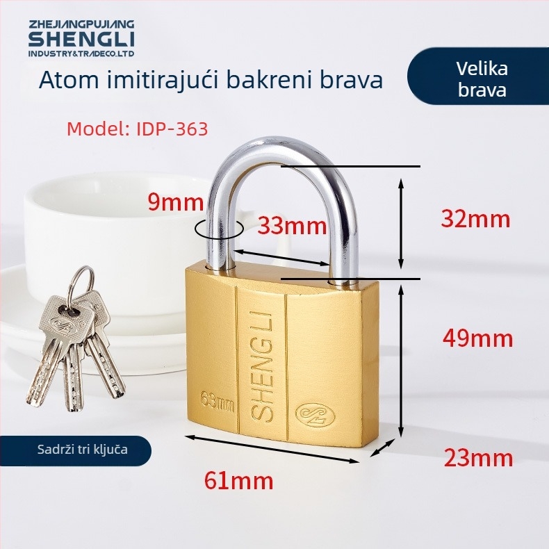 Kućni katanac | Materijal: željezo s titanijskim premazom | Marka: Holy Force | Stil: lagani luksuz | Težina: 30–640 g