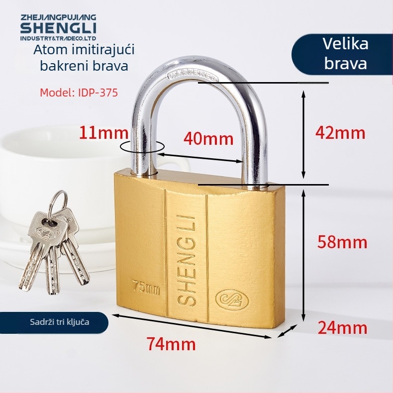 Kućni katanac | Materijal: željezo s titanijskim premazom | Marka: Holy Force | Stil: lagani luksuz | Težina: 30–640 g