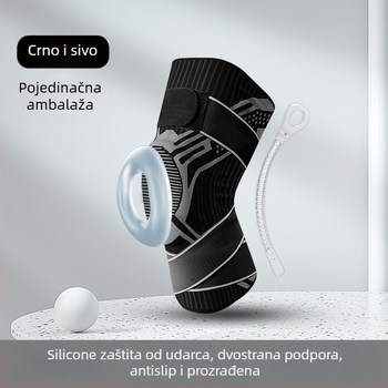 Koljeno štitnik s pokrovom patelle, najlon-spandeks-lateks-svil, 100–150 g, za trčanje, vožnju, penjanje i košarku