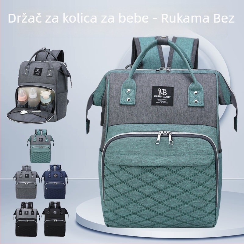 Mama torba za bebu — vodootporna, lagana, velika zapremina, višeslojna, Oxford tkanina