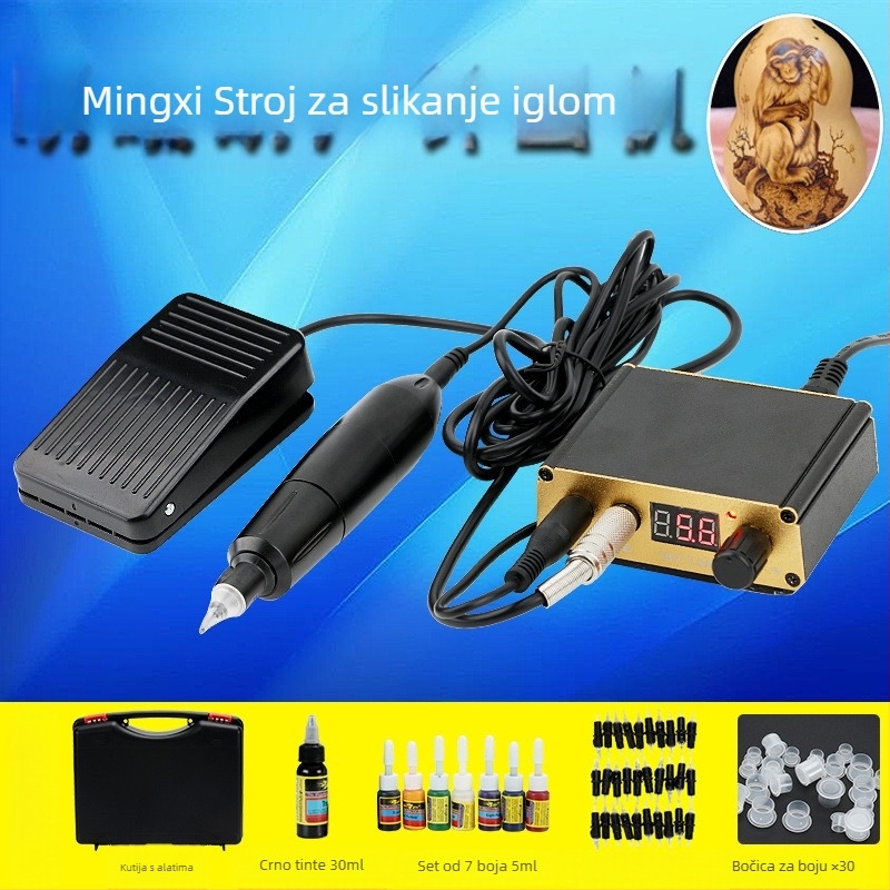 Mingxi stroj za iglano slikanje s digitalnim zaslonom, aluminijska legura, alat za pirografiju