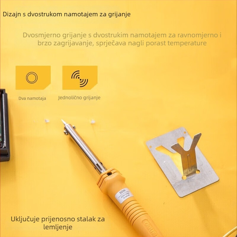 Lemilo s konstantnom temperaturom i vanjskim zagrijavanjem za popravak elektronike i ručno lemljenje mobitela (Brend: Deli; Vrsta: lemilo s konstantnom temperaturom; Zagrijavanje: vanjsko; Primjena: popravak elektronike, mobilnih telefona)