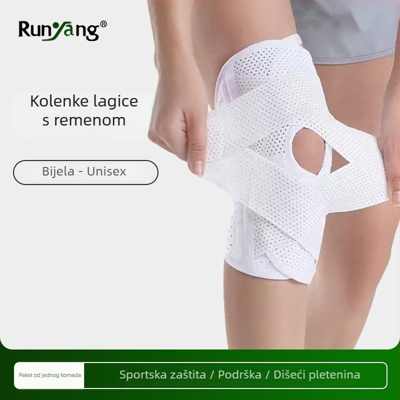Runyang koljeno zaštita s patelarnim kaišem – zaštita koljena za trčanje i penjanje, materijali: najlon, spandeks, poliester, EVA