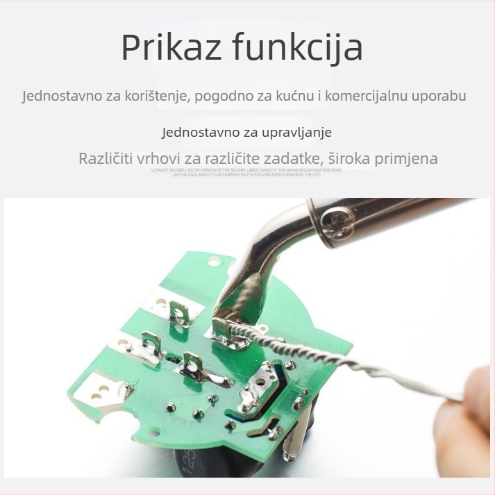 Električna lemilica 220V, ravna drška, za zavarivanje, električno grijanje