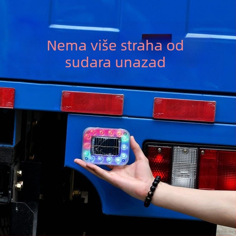 Solarna upozoravajuća svjetiljka za automobile i kamione – snažan magnetski nosač, vodootporna, ultra jasni strob i indikator širine
