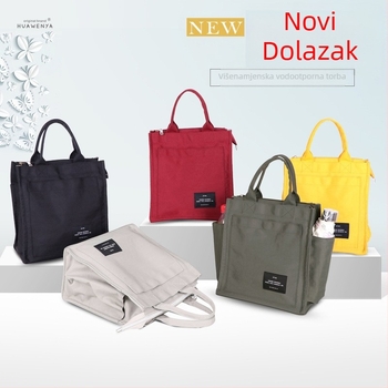 Ženska torbica – gradski minimalistički stil, vodootporna, vertikalni kvadratni oblik, zatvarač, materijal diving cloth