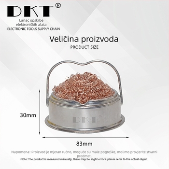 DKT Kuglica za čišćenje vrha lemilice, model DKT599C