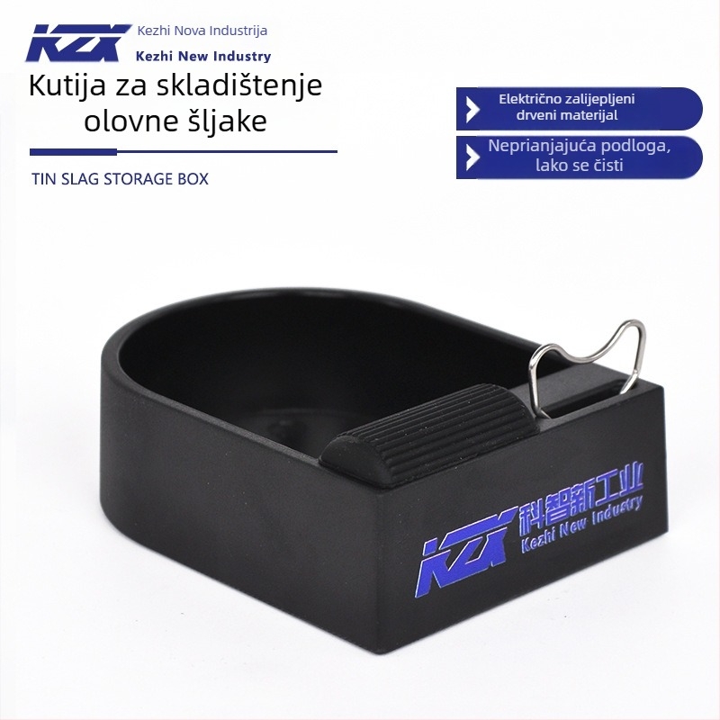 Kezhizin Kutija za skladištenje tin šlaka za lemilo – Visokotemperaturni kolektor šlaka i stalak za lemilo (Podrijetlo: Guangdong, Kina; Marka: Kezhizin; Uvoz: Ne; Privatna marka: Dostupna)