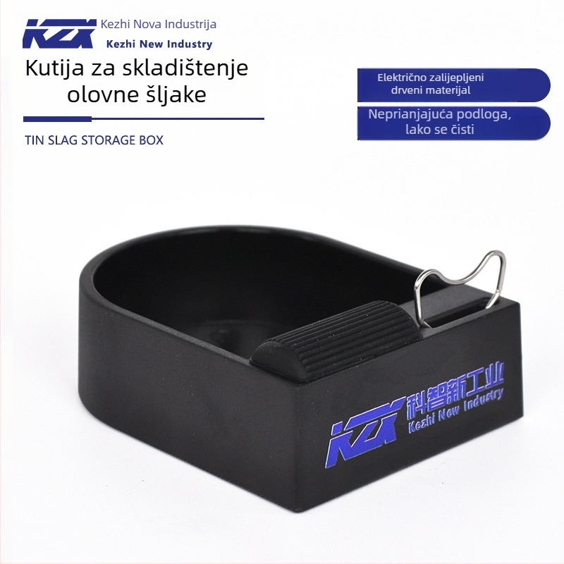 Kezhizin Kutija za skladištenje tin šlaka za lemilo – Visokotemperaturni kolektor šlaka i stalak za lemilo (Podrijetlo: Guangdong, Kina; Marka: Kezhizin; Uvoz: Ne; Privatna marka: Dostupna)