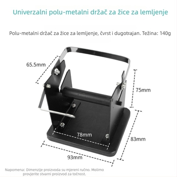 Polu-metalni univerzalni stalak za cinkove žice, snažan i izdržljiv (Brand: 0000)