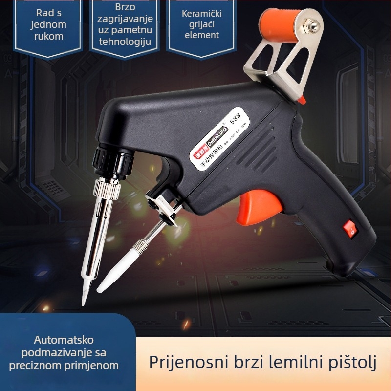 Lemilni pištolj, 220V, 80W, električno grijanje