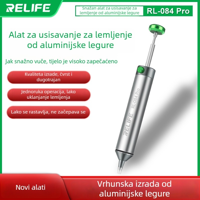 Ručni usisivač tin iz aluminijskog legura za zavarivanje i uklanjanje šlaga