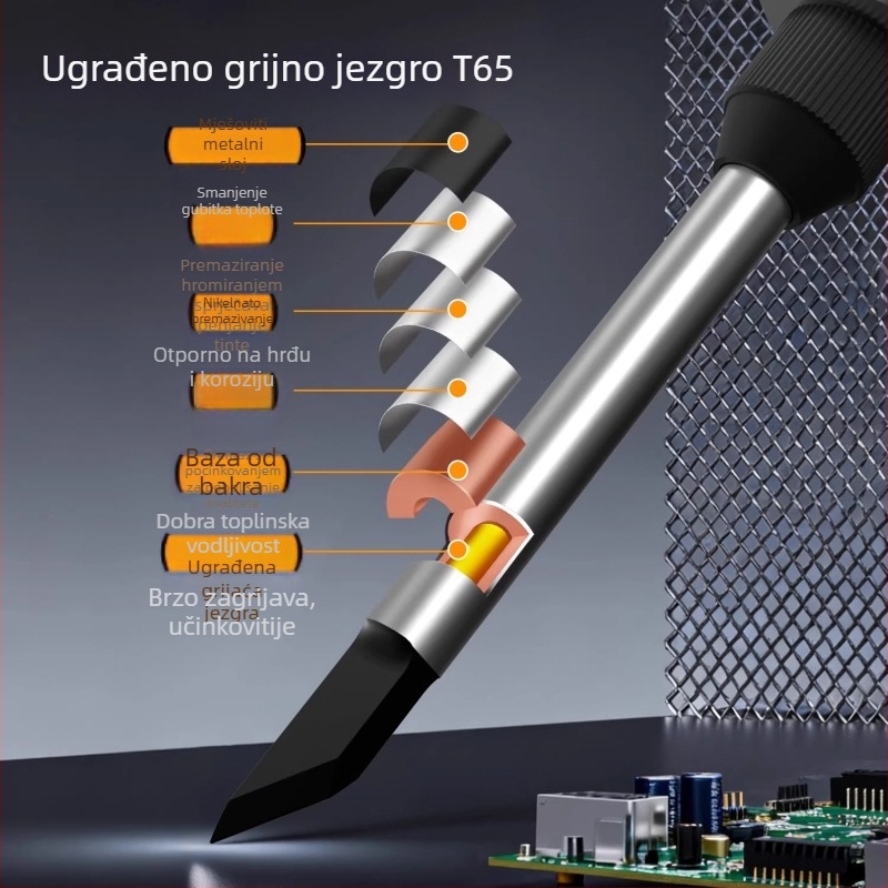 Prijenosna USB lemilica s litijskom baterijom, inteligentnim digitalnim zaslonom, 12V električno grijanje