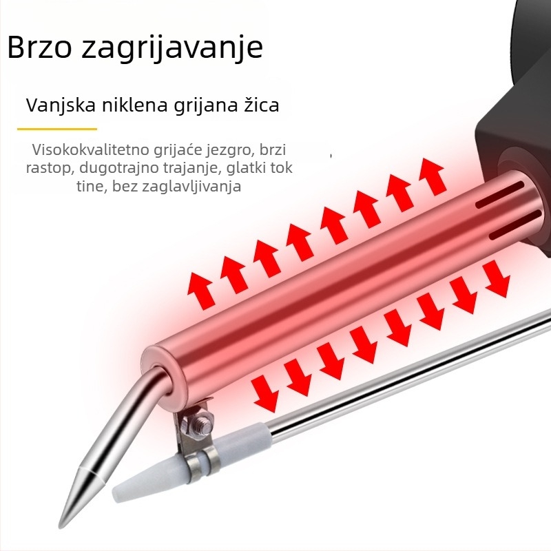 Pedalni spajalni pištolj s vanjskim grijanjem, 80W