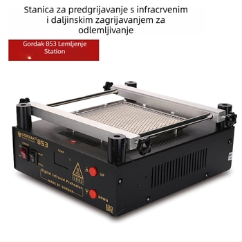 Goody BGA platforma za predgrijavanje za remont – model 853, do 500°C, digitalni zaslon, infracrveno grijanje