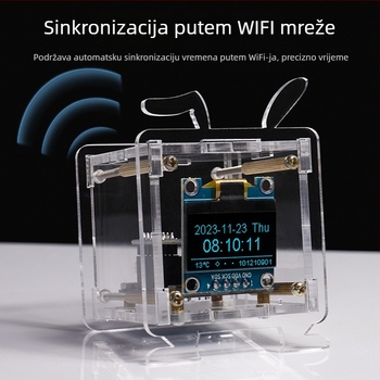 ESP8266 Mini Sat Vremenske Prognoze - Wi-Fi, Senzor Temperature i Vlažnosti, Edukativni DIY Elektronički Projekt