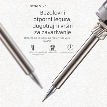 Industrijska lemilica s unutarnjim grijanjem, podesiva temperatura, 60W, 220V, plastična drška, uključuje vrh za lemjenje