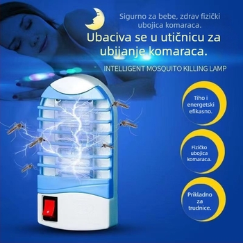 LED lampica za ubijanje komaraca, zidna montaža, bez zračenja, tih rad, lov svjetlosne zamke, pogodna za prostorije 11–20 m², priključna napajanja