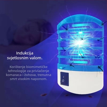 LED lampica za ubijanje komaraca, zidna montaža, bez zračenja, tih rad, lov svjetlosne zamke, pogodna za prostorije 11–20 m², priključna napajanja