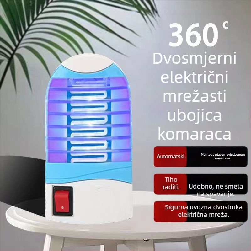 LED lampica za ubijanje komaraca, zidna montaža, bez zračenja, tih rad, lov svjetlosne zamke, pogodna za prostorije 11–20 m², priključna napajanja