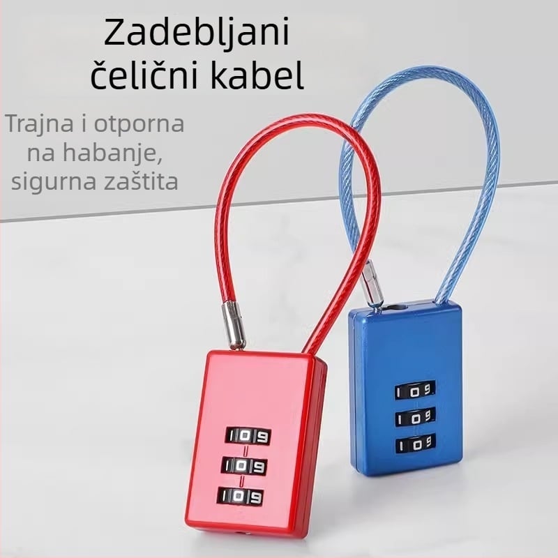 Brava s brojčanim kodom za ormariće i prtljagu — model FXGS, univerzalna primjena, tip brojčanog zaključavanja, marka Shouli