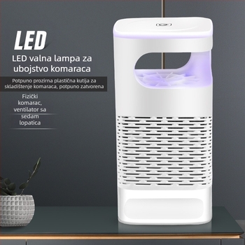 Fotokatalitična lampa za komarce s LED-om, nepomična, privlačenje svjetlom, kućište ABS