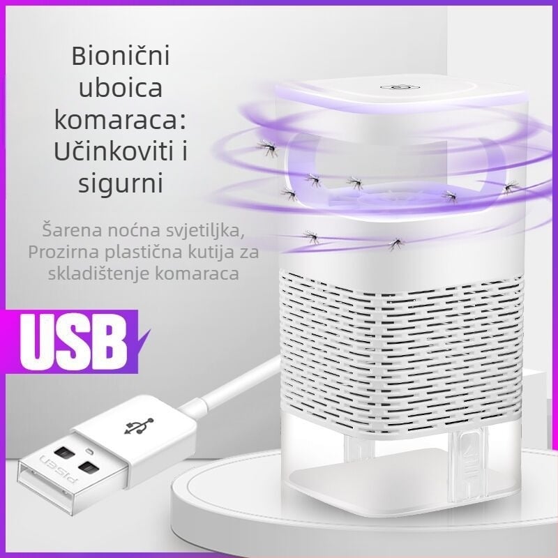 Fotokatalitična lampa za komarce s LED-om, nepomična, privlačenje svjetlom, kućište ABS